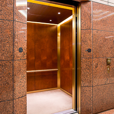 Thumbnail image of open elevator cab door at Center Tower  in Costa Mesa, California