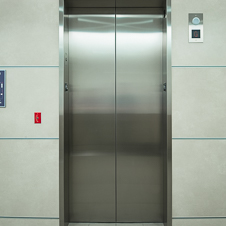 Thumbnail image of open elevator cab door at Extron  in Anaheim, California
