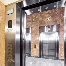 Thumbnail image of open elevator cab door at 777 Towers  in Los Angeles, California