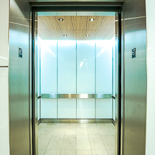 Thumbnail image of open elevator cab door at Cedars-Sinai Advanced Health Sciences Pavilion  in Los Angeles, California