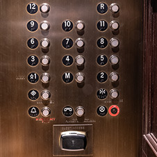 Thumbnail image of open elevator cab door at The NoMad Hotel  in Los Angeles, California