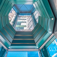 Thumbnail image of open elevator cab door at Emerald Plaza and Westin Hotel  in San Diego, California