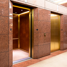 Thumbnail image of open elevator cab door at Center Tower  in Costa Mesa, California