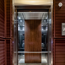 Thumbnail image of open elevator cab door at St. Regis Museum Tower  in San Francisco, California